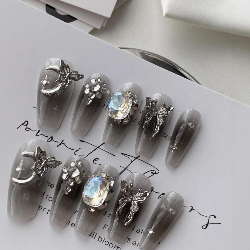 Light luxury style dark night star press on nails - Image 4