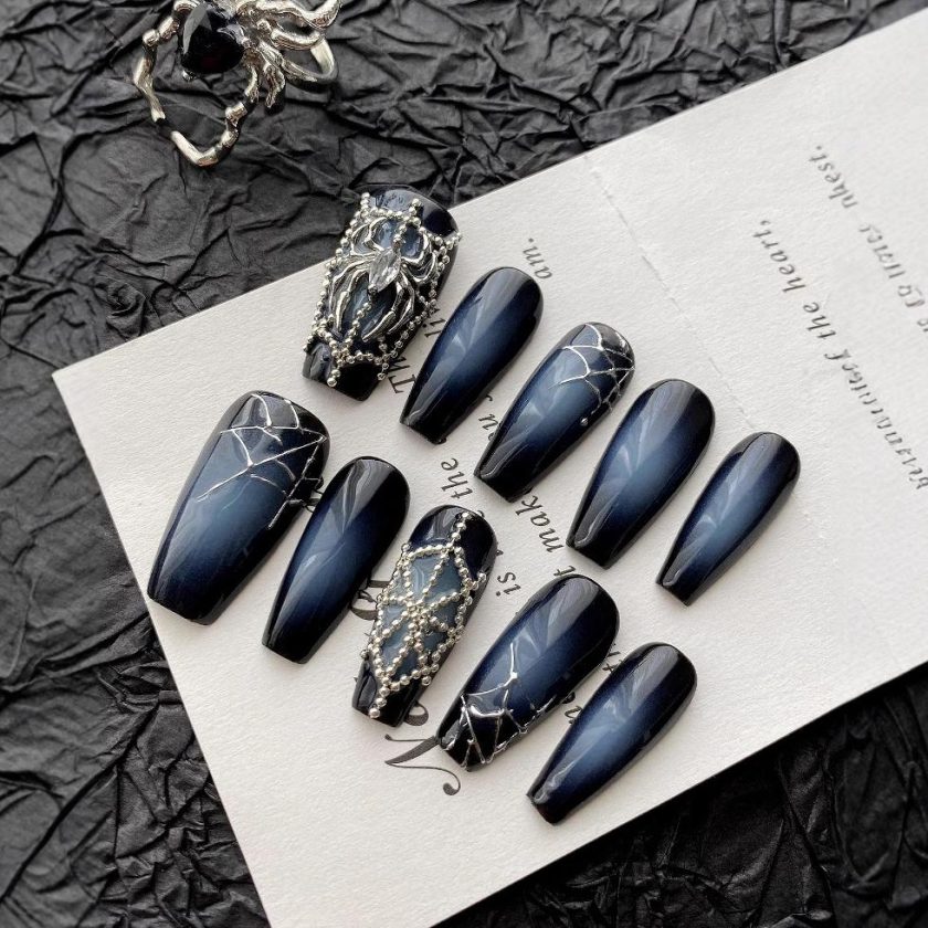 Spider Web Haute Couture Luxury press on nails