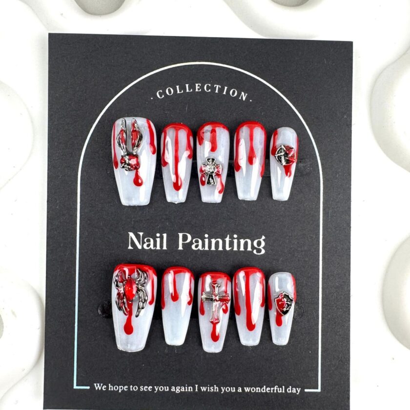 Bleeding Spider Totem Press on Nails