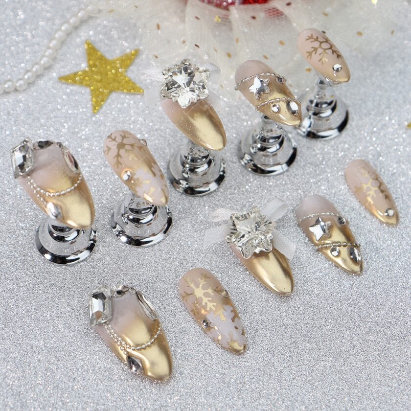 Champagne Gold Fashion Press on Nails