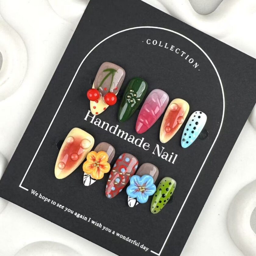 Color Collision Press on Nails